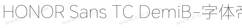 HONOR Sans TC DemiB字体转换